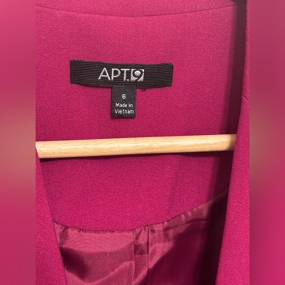 APT.9 one button blazer jacket fuchsia purple workwear career sz 6 - Picture 4 of 9